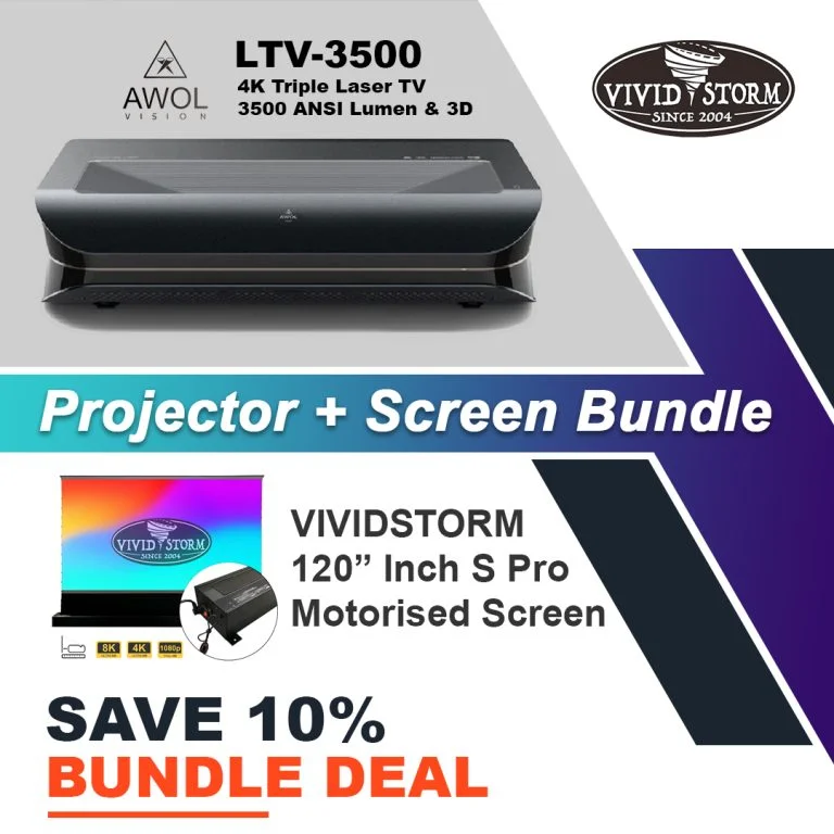 AWOL Vision LTV-3500 4K and VIVIDSTORM S Pro P Screen Bundle