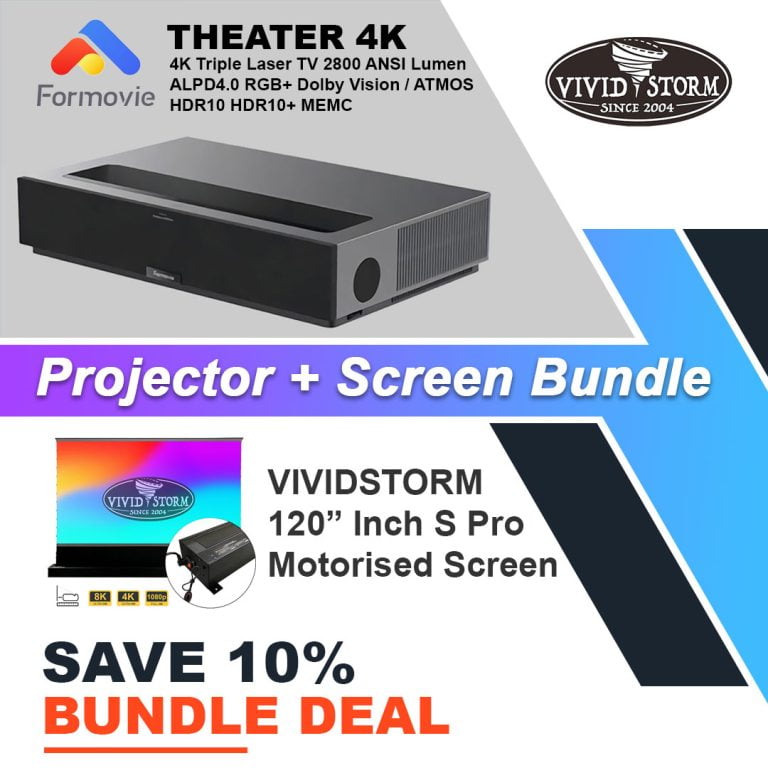 Formovie Theater 4K and VIVIDSTORM S Pro Screen Bundle