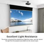 VIVIDSTORM PRO PA Slimline Motorised Drop Down Projector Screen for Ceiling Mounted UST Laser Projectors with Acoustic Transparency - Image 8