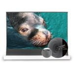 VIVIDSTORM S ALR P Motorised Floor Rising Projector Screen for Standard Throw Projectors with Acoustic Transparency