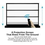 VIVIDSTORM S White Cinema P Motorised Floor Rising Projector Screen for Standard Throw Projectors with Acoustic Transparency - Image 5