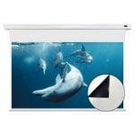 VIVIDSTORM Slimline Motorised Drop Down Projector Screen with White Cinema Material for Standard Throw Projectors - Image 2