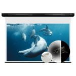 VIVIDSTORM Slimline P Motorised Drop Down Projector Screen with White Cinema Material with Acoustic Transparency (For Normal Projectors) - Image 16