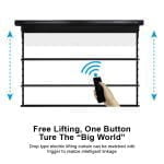 VIVIDSTORM Slimline P Motorised Drop Down Projector Screen with White Cinema Material with Acoustic Transparency (For Normal Projectors) - Image 4
