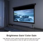 VIVIDSTORM Slimline P Motorised Drop Down Projector Screen with White Cinema Material with Acoustic Transparency (For Normal Projectors) - Image 7