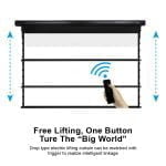 VIVIDSTORM Slimline Motorised Drop Down Projector Screen with White Cinema Material for Standard Throw Projectors - Image 4