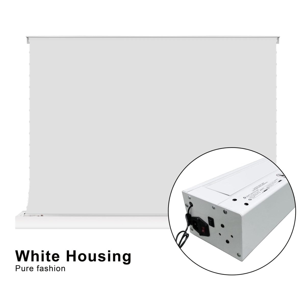 VIVIDSTORM S White Cinema Motorised Floor Rising Projector Screen for Standard Throw Projectors - Image 16