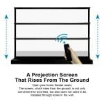 VIVIDSTORM S White Cinema Motorised Floor Rising Projector Screen for Standard Throw Projectors - Image 5