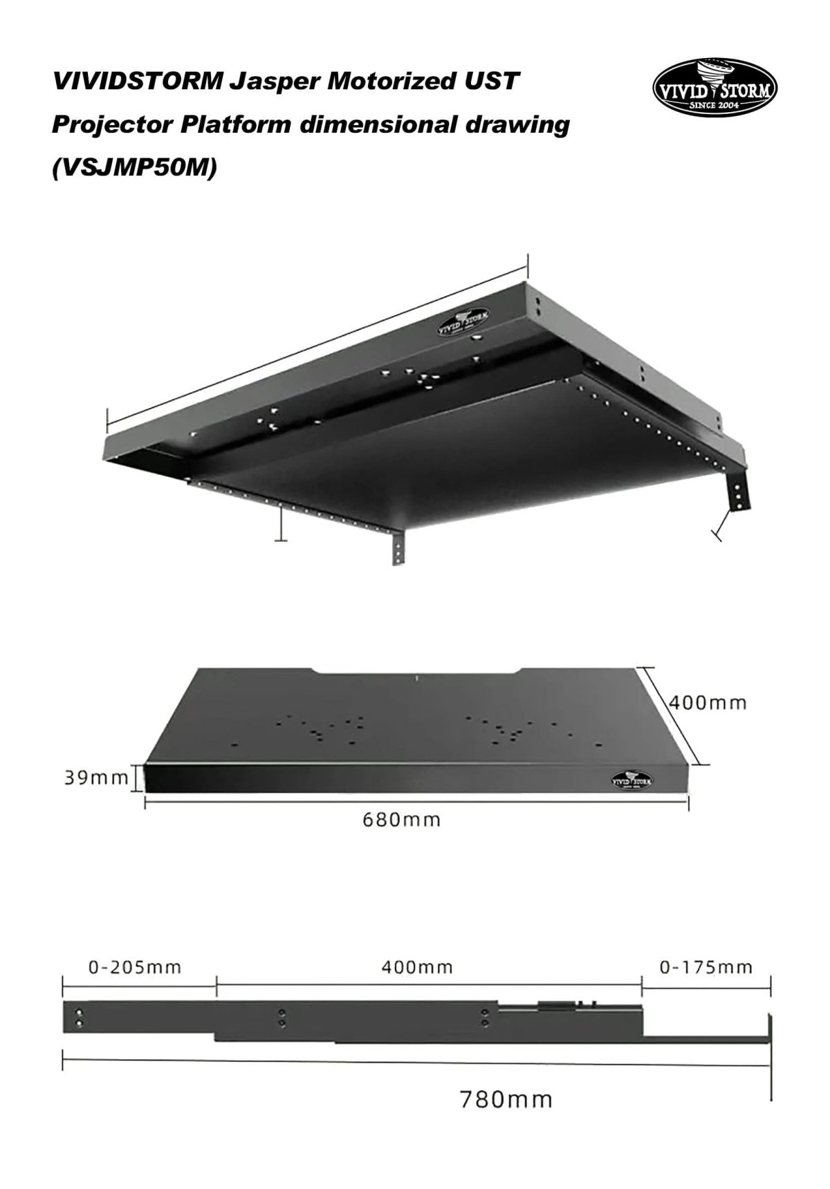 VIVIDSTORM Jasper Motorised UST Projector Platform - Image 8