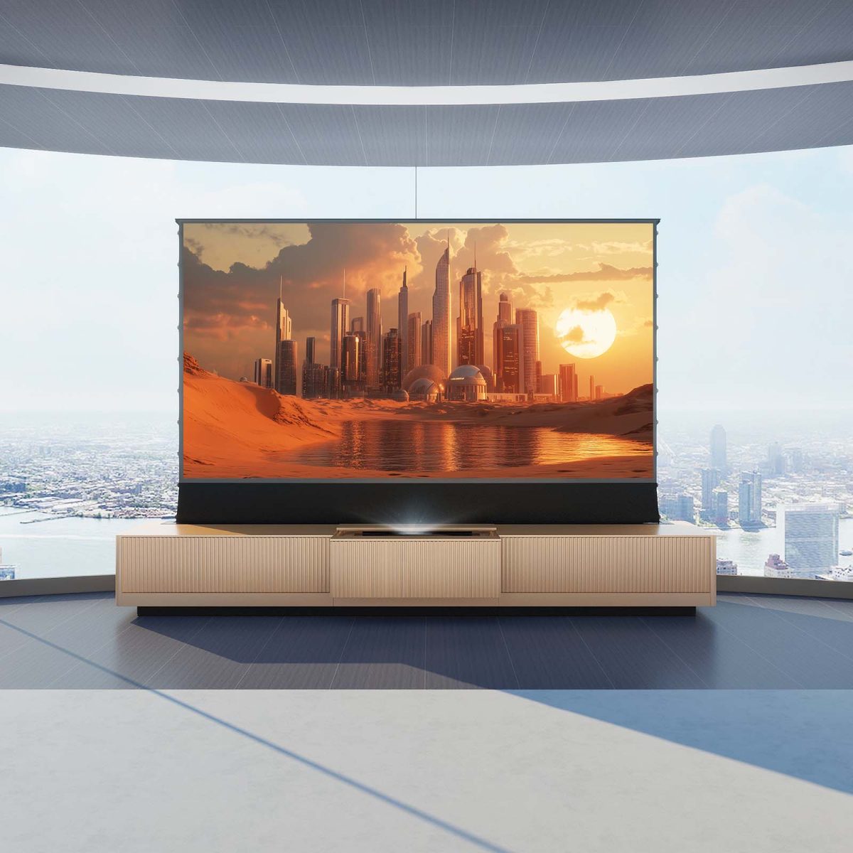 VIVIDSTORM Motorized Laser TV Cabinet Geneva - Image 1