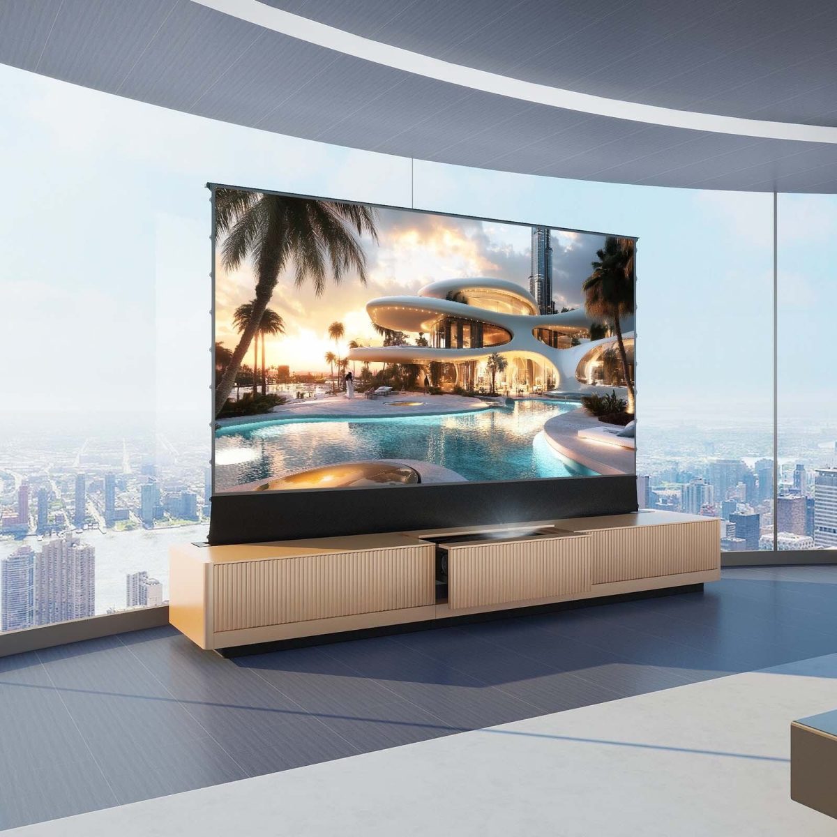 VIVIDSTORM Motorized Laser TV Cabinet Geneva - Image 4