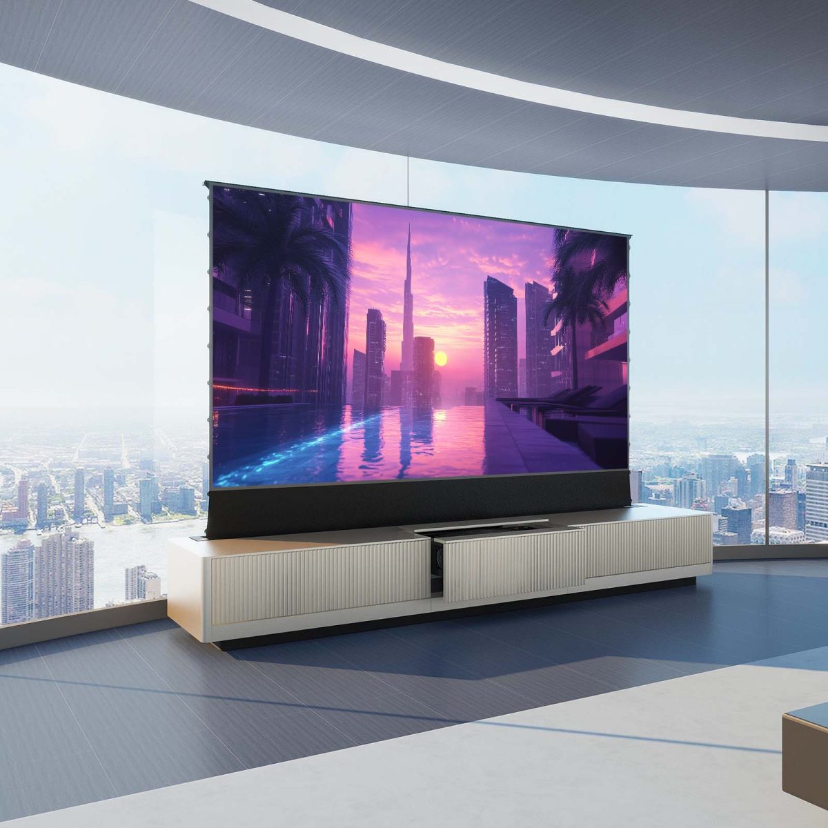 VIVIDSTORM Motorized Laser TV Cabinet Geneva - Image 2