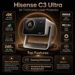 Hisense C3 Ultra TriChroma Smart Projector 4000 ANSI Lumens - Image 3