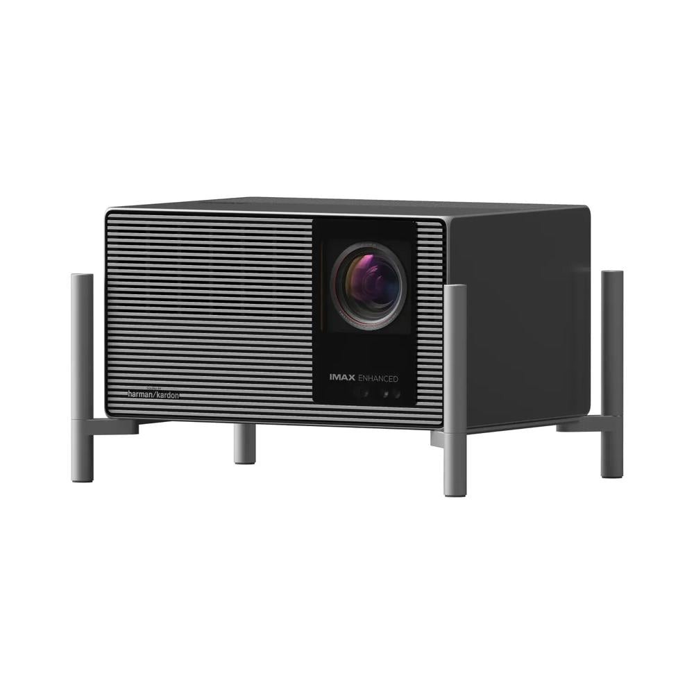 XGIMI TITAN Noir Max 4K RGB Laser Projector - front angle view on desktop stand XGIMI TITAN Noir Max 4K RGB Laser Projector - front angle view on desktop stand